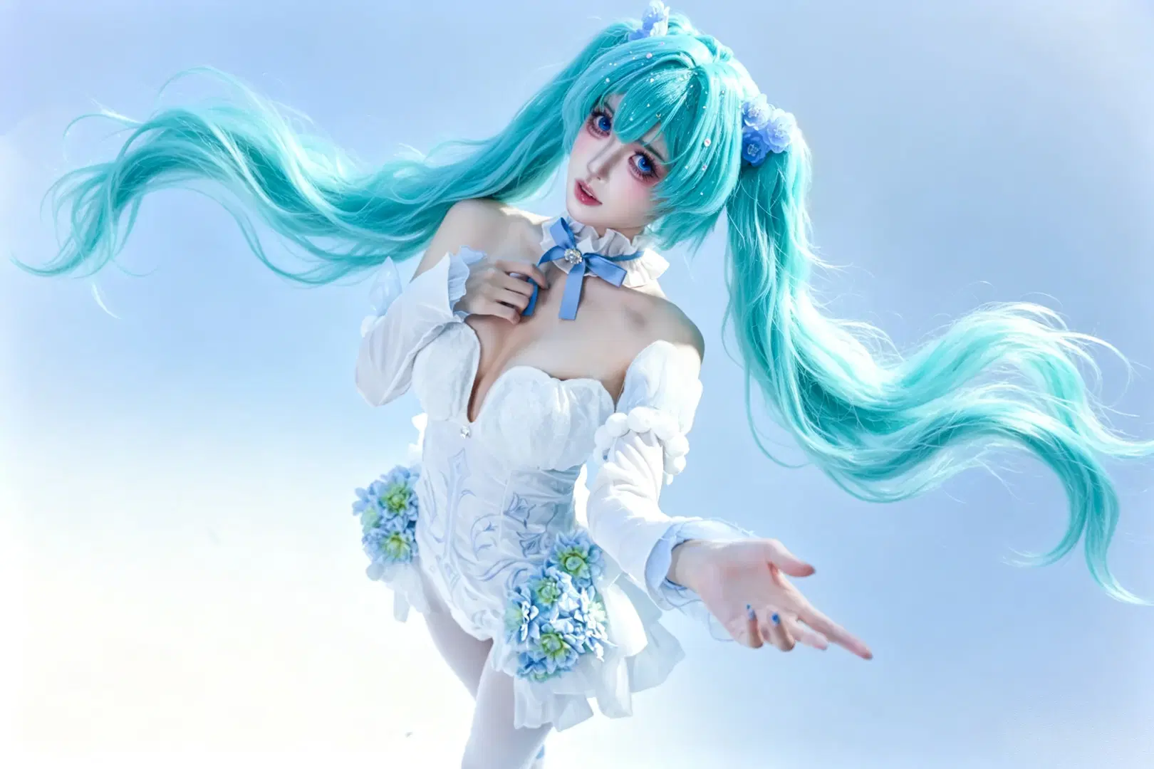 【初音未来cos】粉蝶花精灵的梦幻舞台感 - 时雨 - 第2张