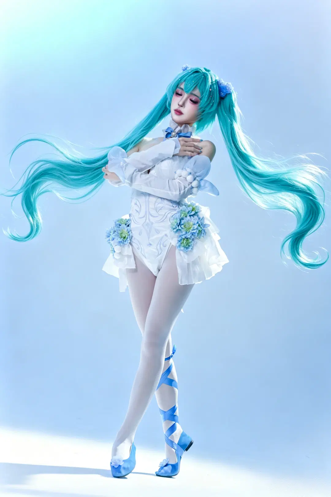 【初音未来cos】粉蝶花精灵的梦幻舞台感 - 时雨 - 第3张