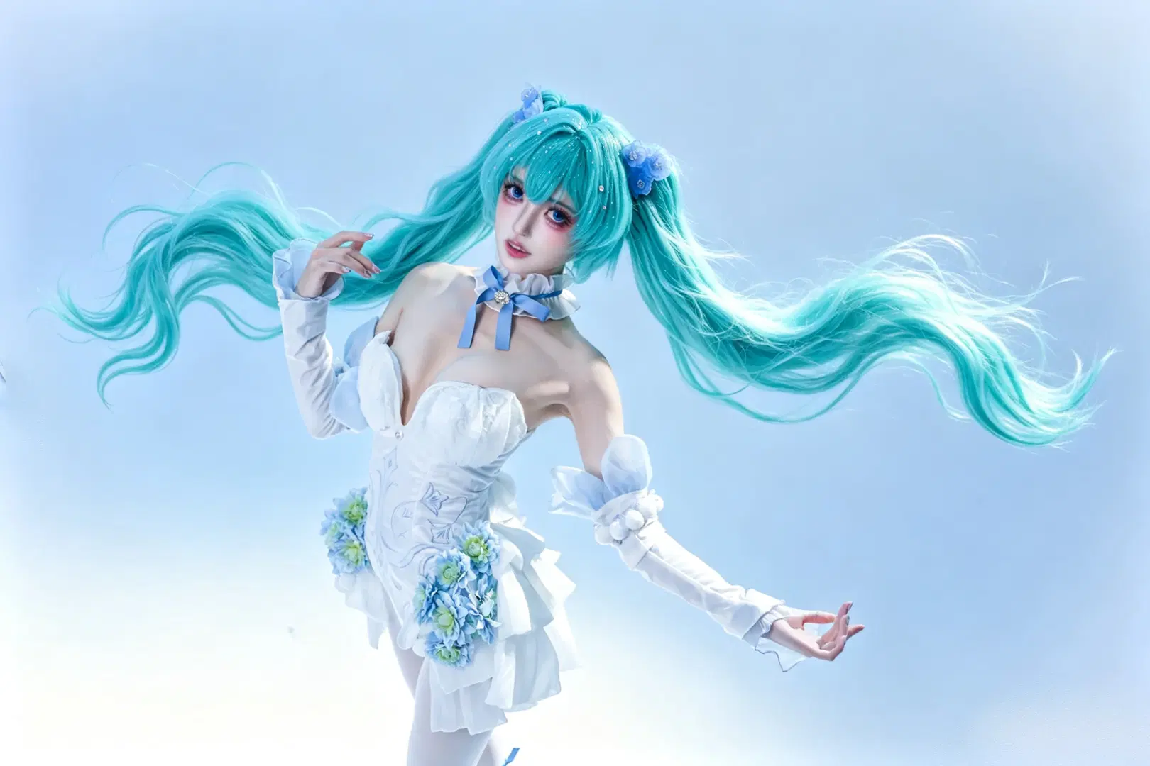 【初音未来cos】粉蝶花精灵的梦幻舞台感 - 时雨 - 第4张