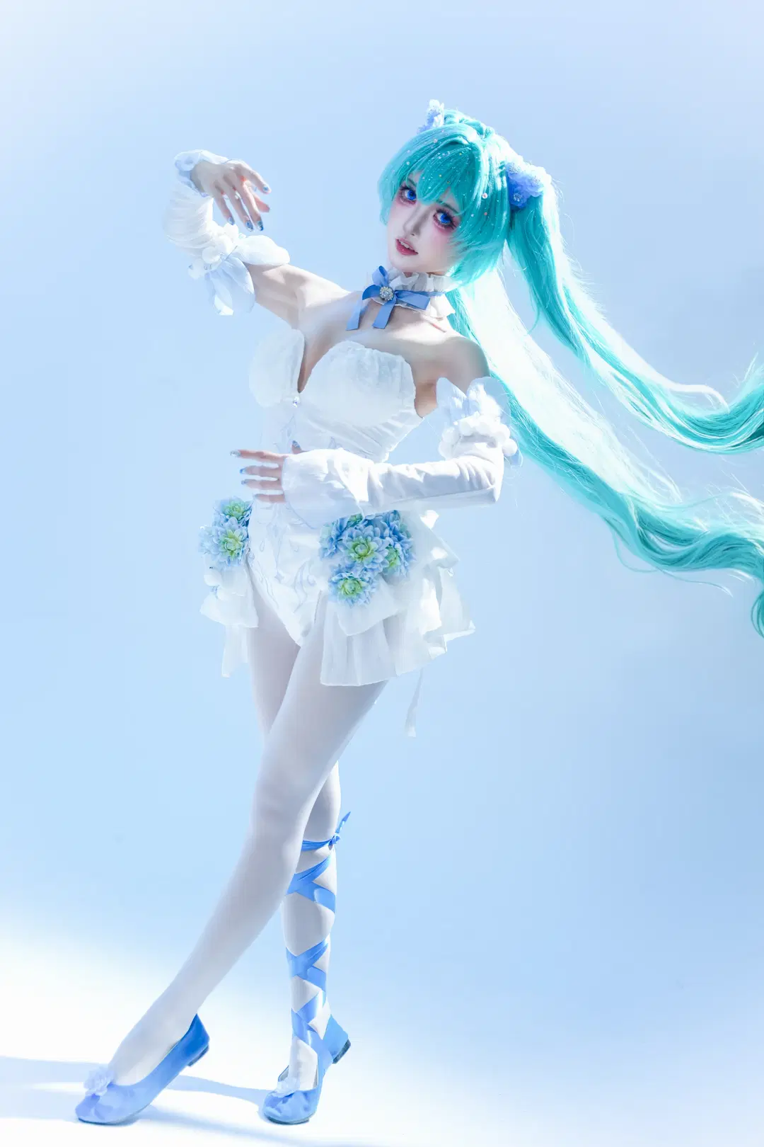 【初音未来cos】粉蝶花精灵的梦幻舞台感 - 时雨 - 第6张