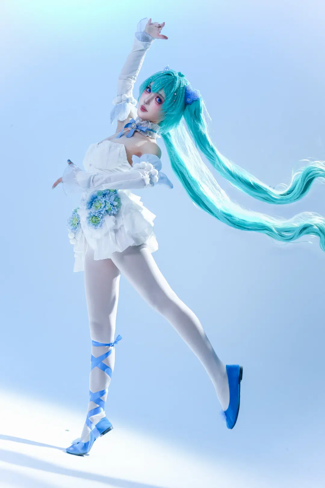 【初音未来cos】粉蝶花精灵的梦幻舞台感 - 时雨 - 第7张