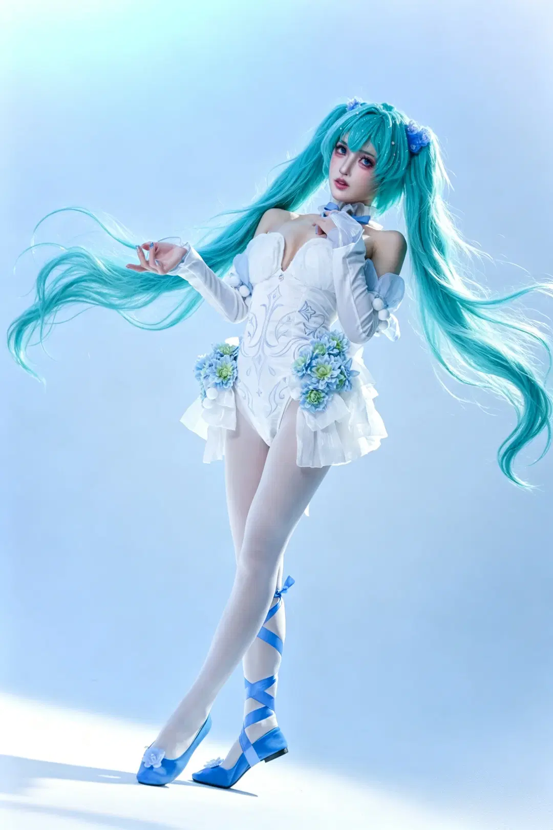 【初音未来cos】粉蝶花精灵的梦幻舞台感 - 时雨 - 第8张