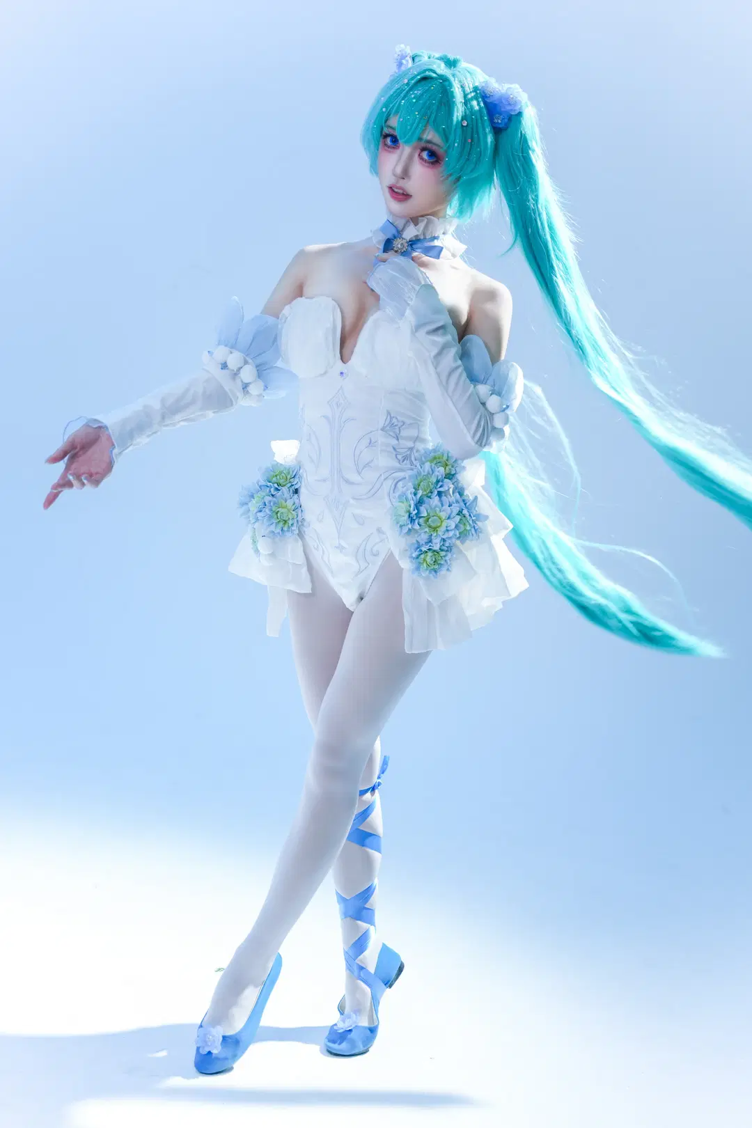 【初音未来cos】粉蝶花精灵的梦幻舞台感 - 时雨 - 第9张