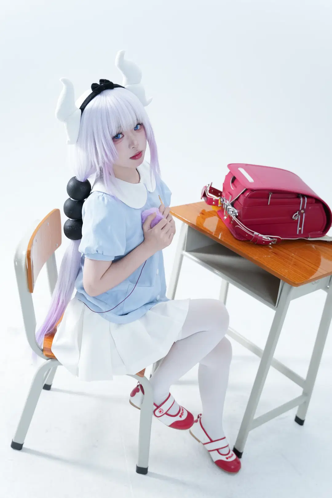 【康娜cos】小林家的女仆康娜今天有在好好上课 - 时雨 - 第3张