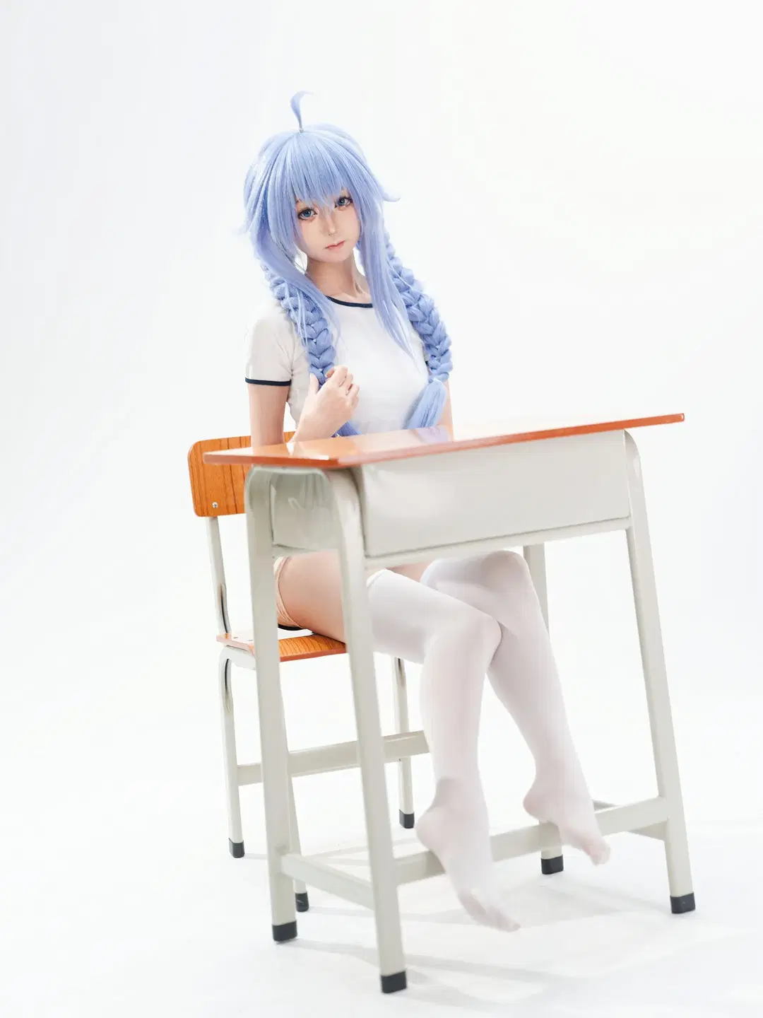 【洛琪希cos】无职转生体操服，蓝发双麻花辫的课堂日常 - Eternity. - 第2张