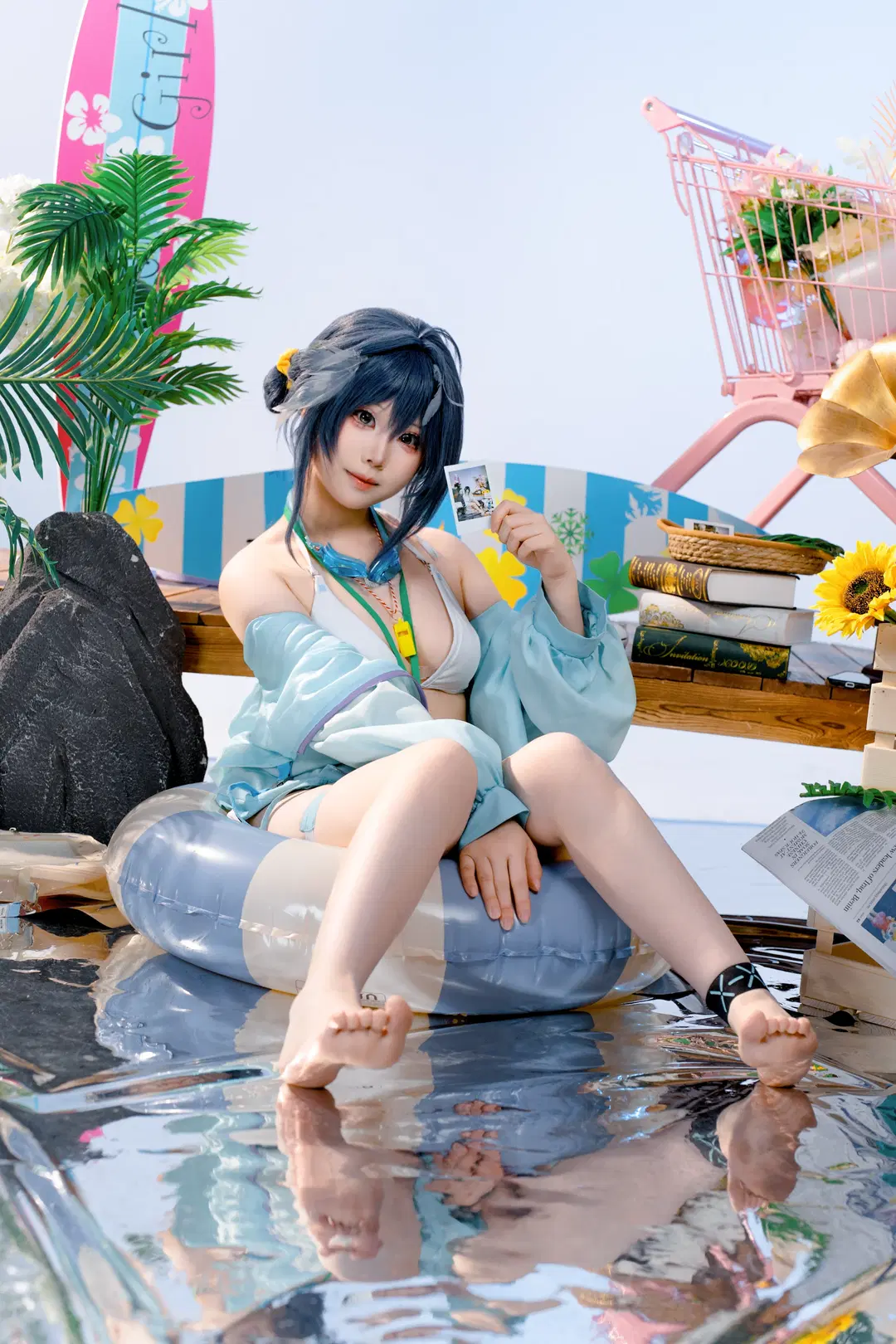 Swimsuit cosplay, Anime cosplay, Arknights, Summer Film, La Pluma cosplay