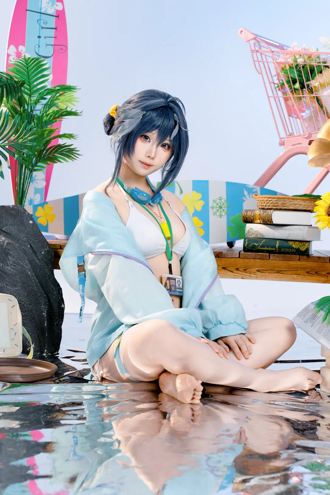 【ラ・プルマ コスプレ】『アークナイツ』夏のビーチで過ごす清涼なひととき - pzzz - 2枚目
