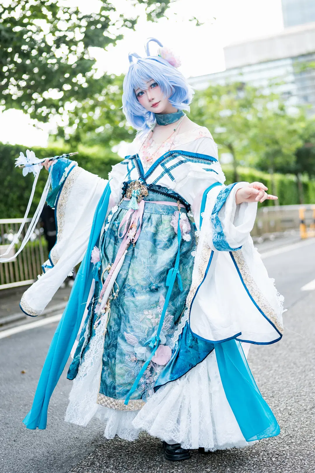 东方project, 国风cos, 蓝发cos, cicf, 青娥娘娘cos