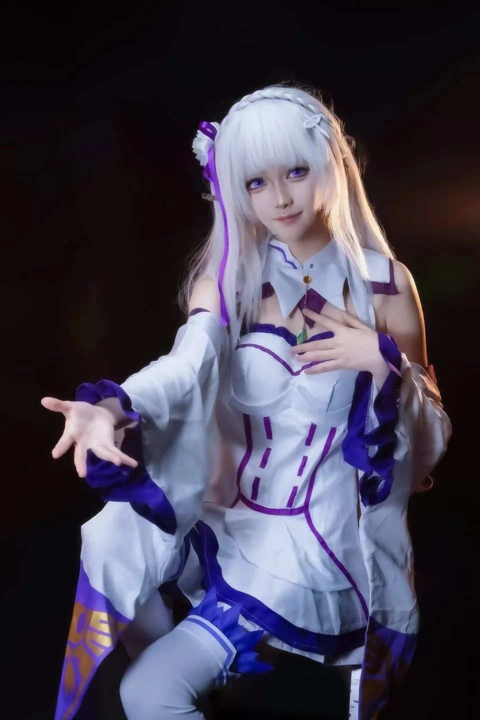 漫展返图, 从零开始的异世界生活, 爱蜜莉雅cos, 白丝cos, 奇幻风cosplay