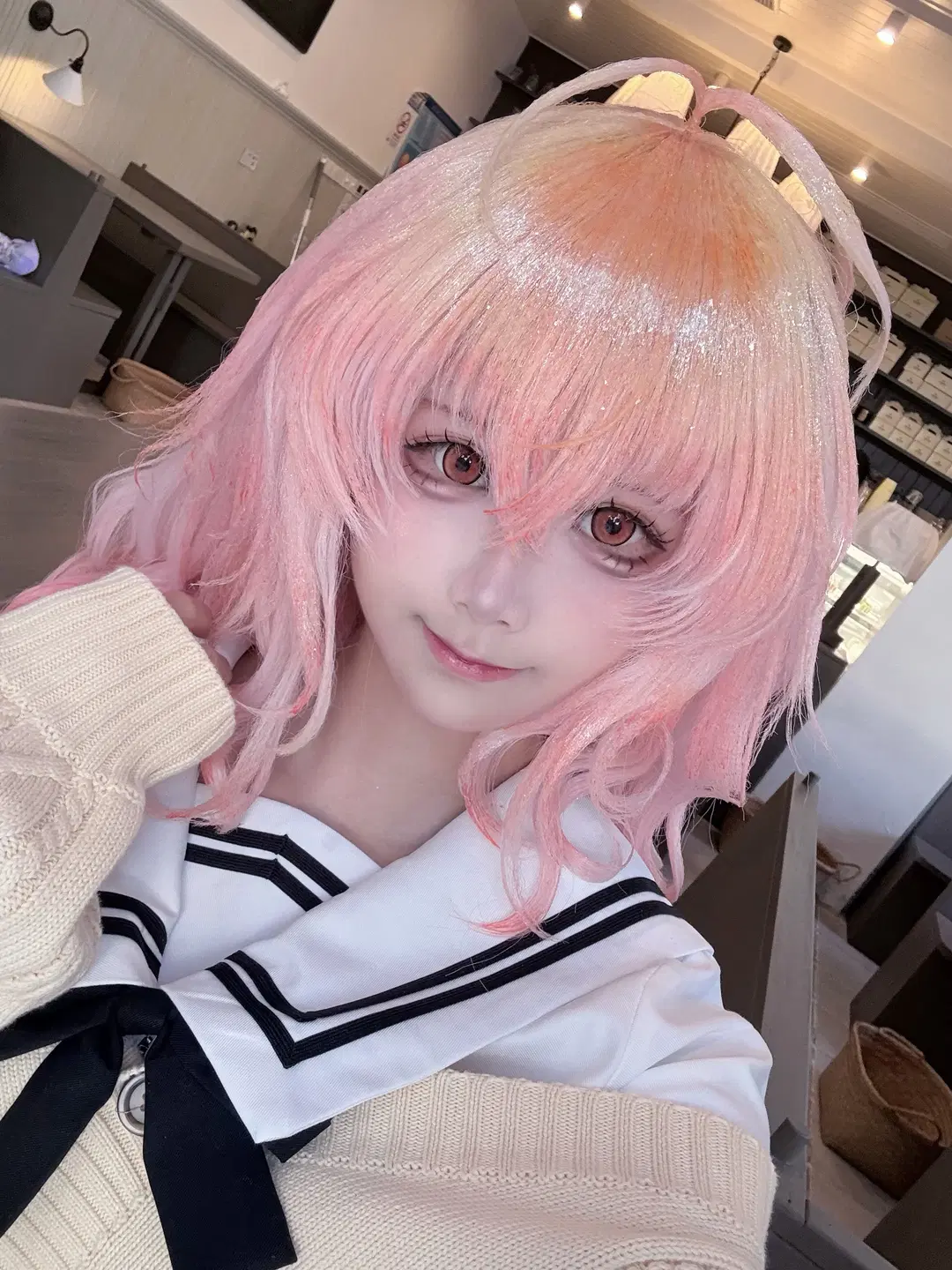 【向日葵cos】君与彼女与彼女之恋 粉色水手服的日常感 - lov3eeanxxx - 第3张