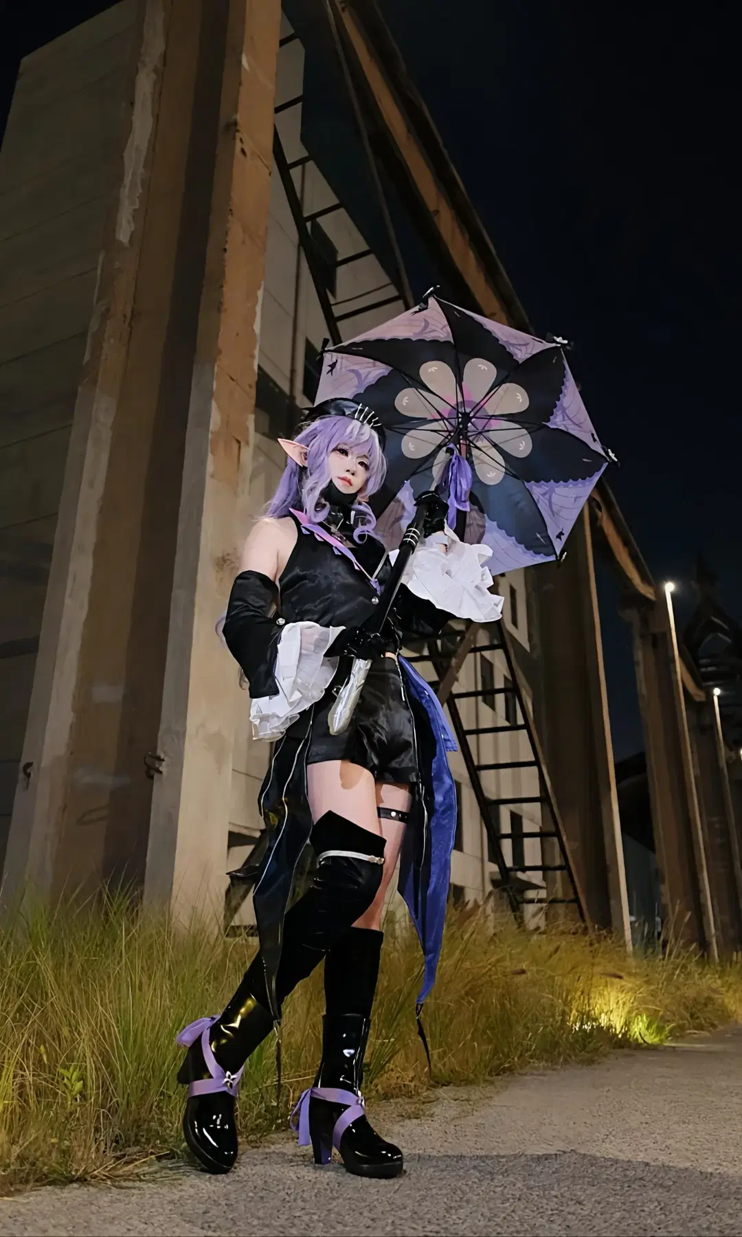 【薇薇安cos】绝区零夜色下的暗黑系精灵 - 玥什么紫 - 第4张