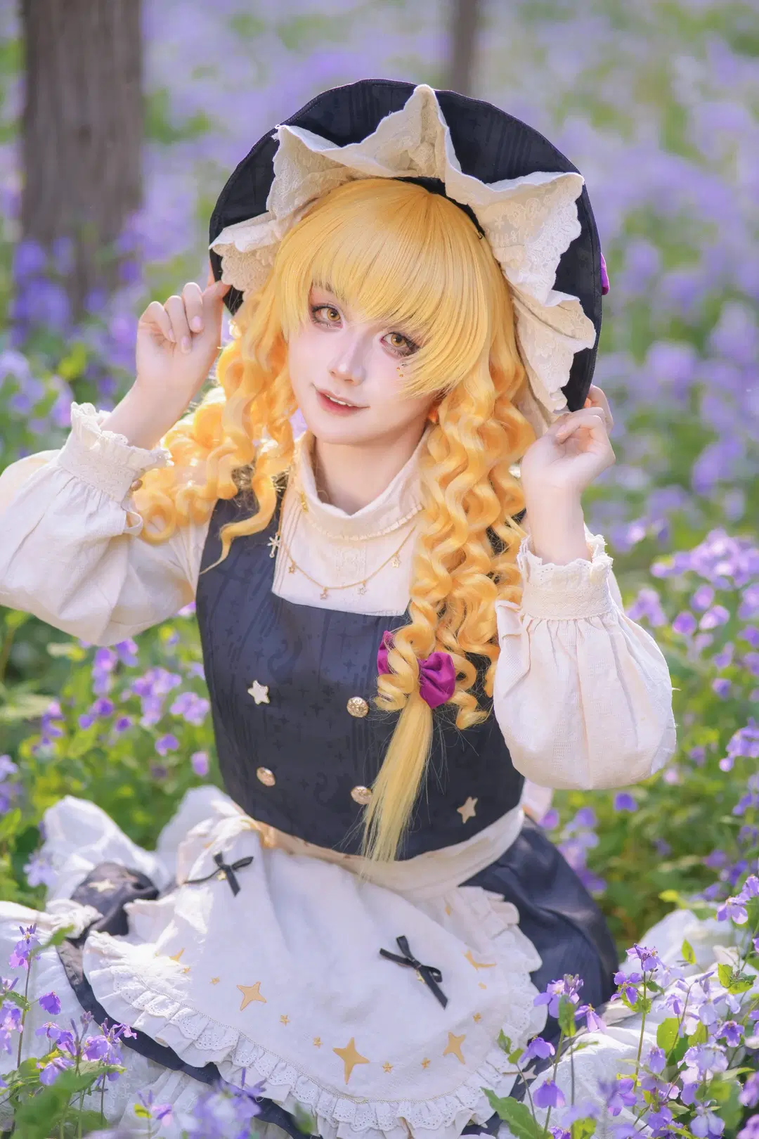 东方Project, 雾雨魔理沙cos, 花海写真, 金发洋装, 拖延症coser