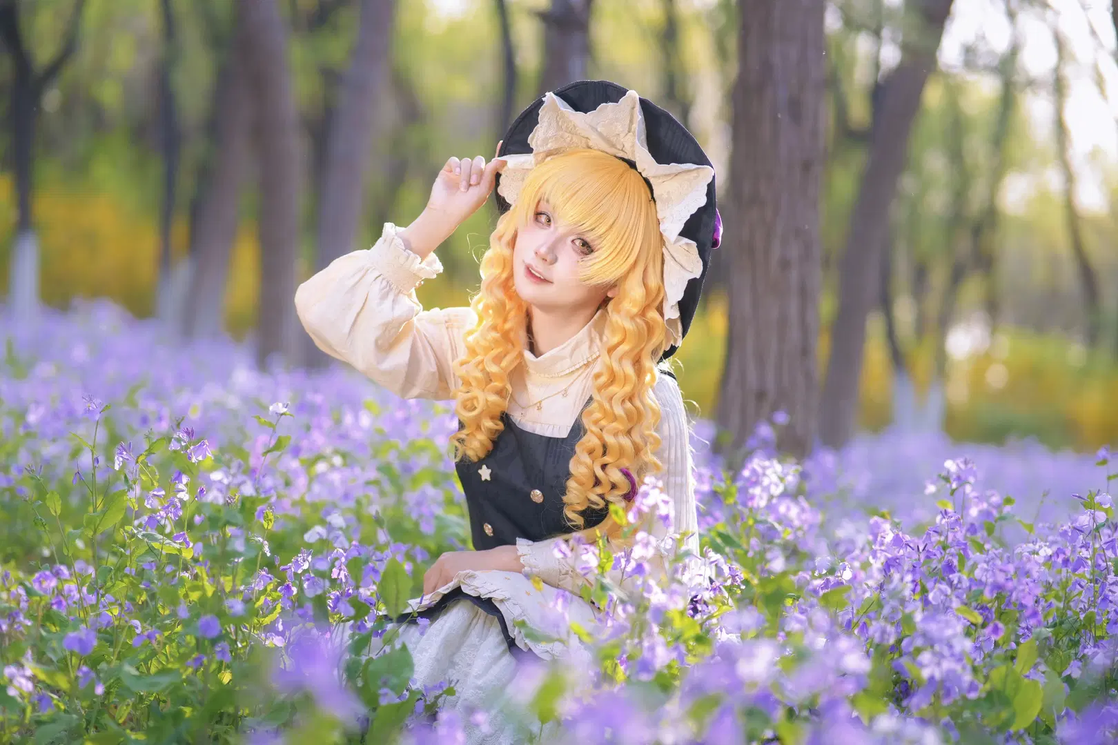 【雾雨魔理沙cos】东方Project 春天花海里的魔法使 - quanquan - 第2张