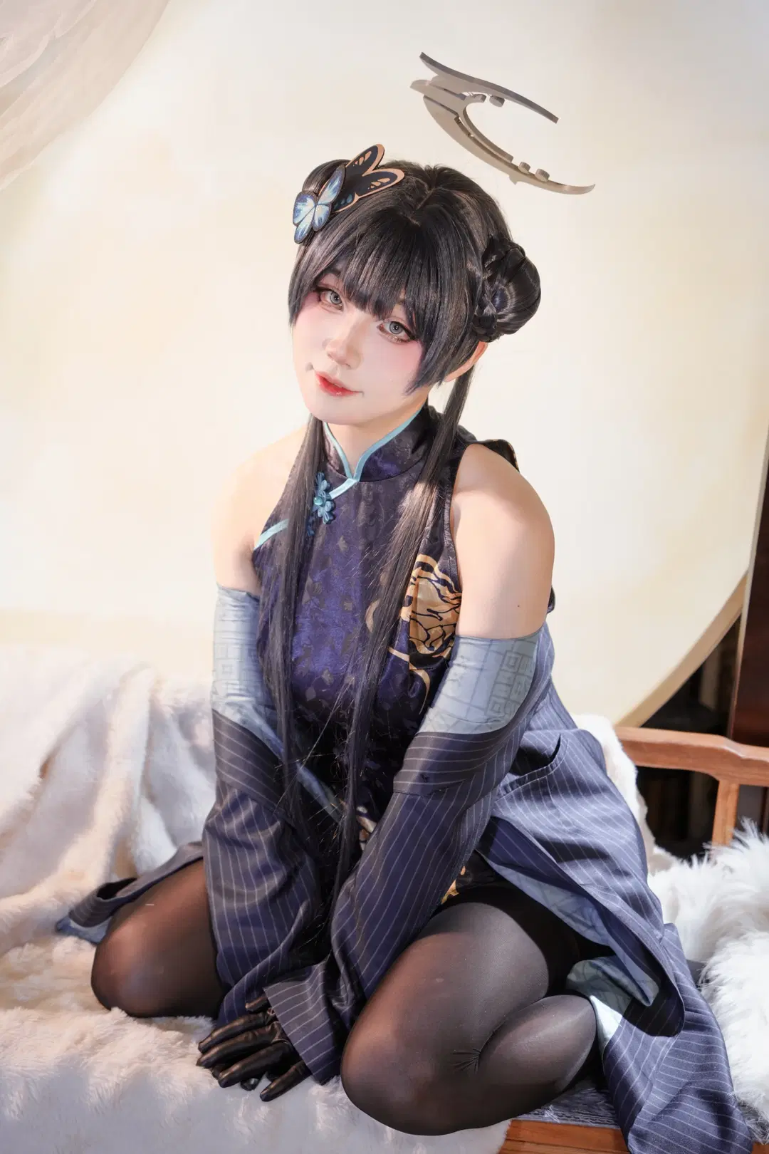【龙华妃咲cos】蔚蓝档案：旗袍与枪械的碰撞 - quanquan - 第3张