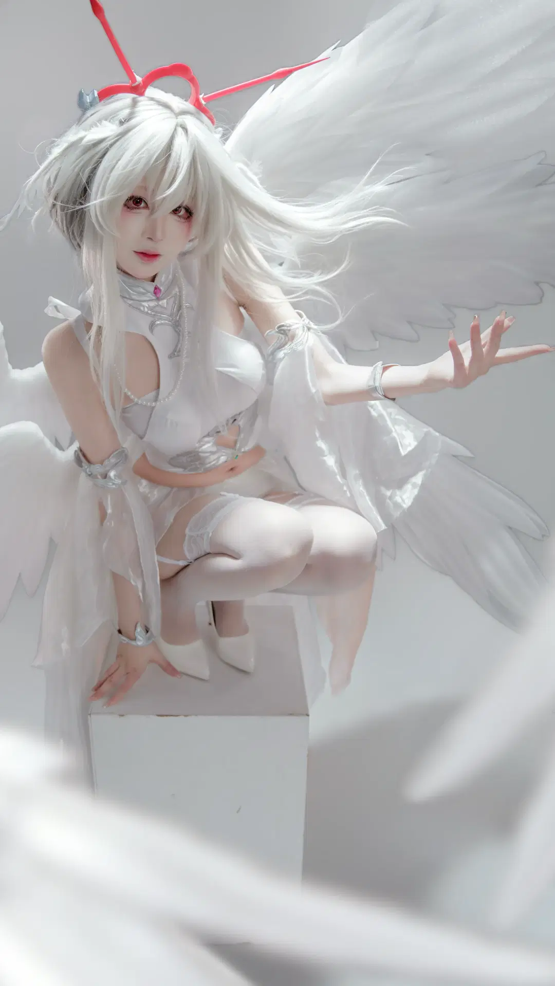 【パールコスプレ】『アズールレーン』堕天の天使が織りなす純白の瞬間 - 林兮不嘻嘻 - 2枚目