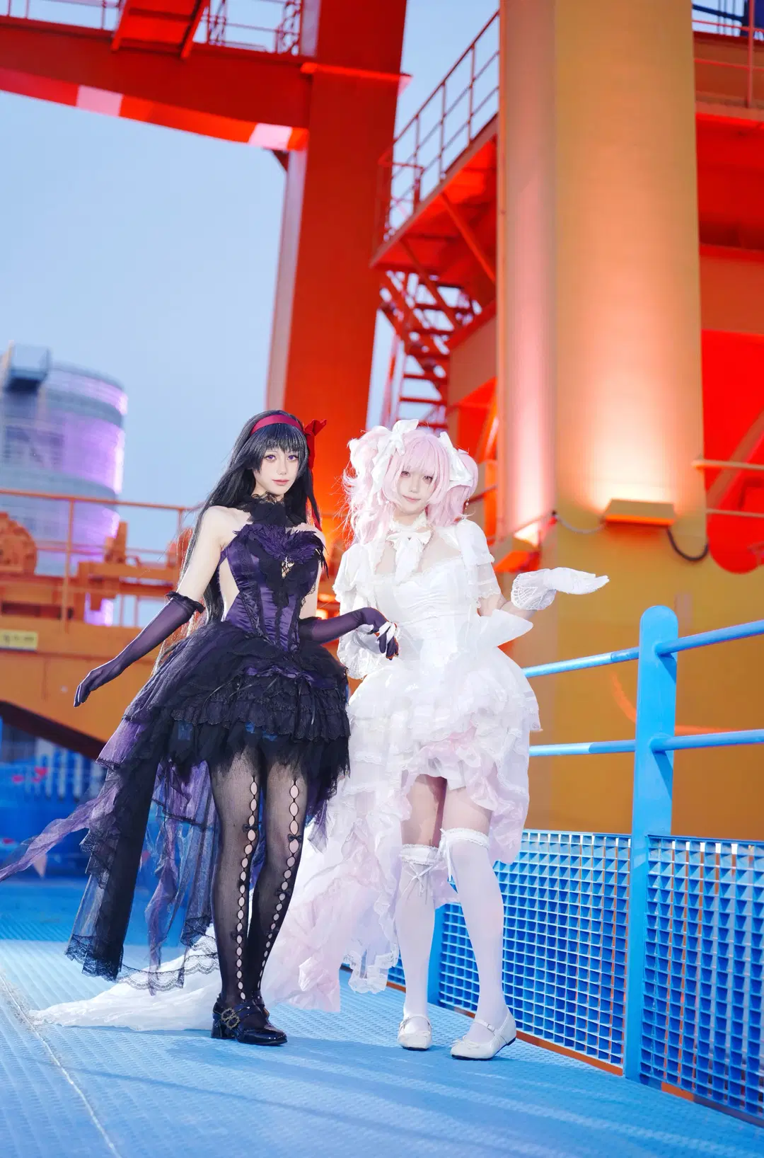 【鹿目圓cos】魔法少女小圓夜色雙生，與曉美焰的羈絆定格 - 坐标轴zzz - 第3張