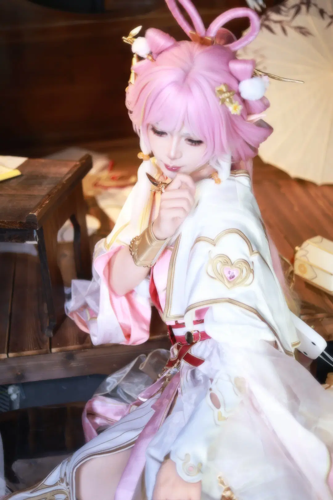 [Elysia Cosplay] Yearning to Flow with the Moonlight: Breathtaking Moments of Serene Moon & Slender Grace by 玖煵 - Image 3