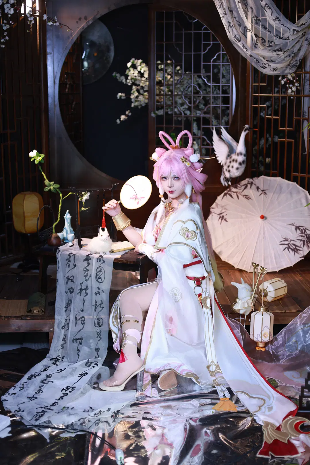 [Elysia Cosplay] Yearning to Flow with the Moonlight: Breathtaking Moments of Serene Moon & Slender Grace by 玖煵 - Image 8