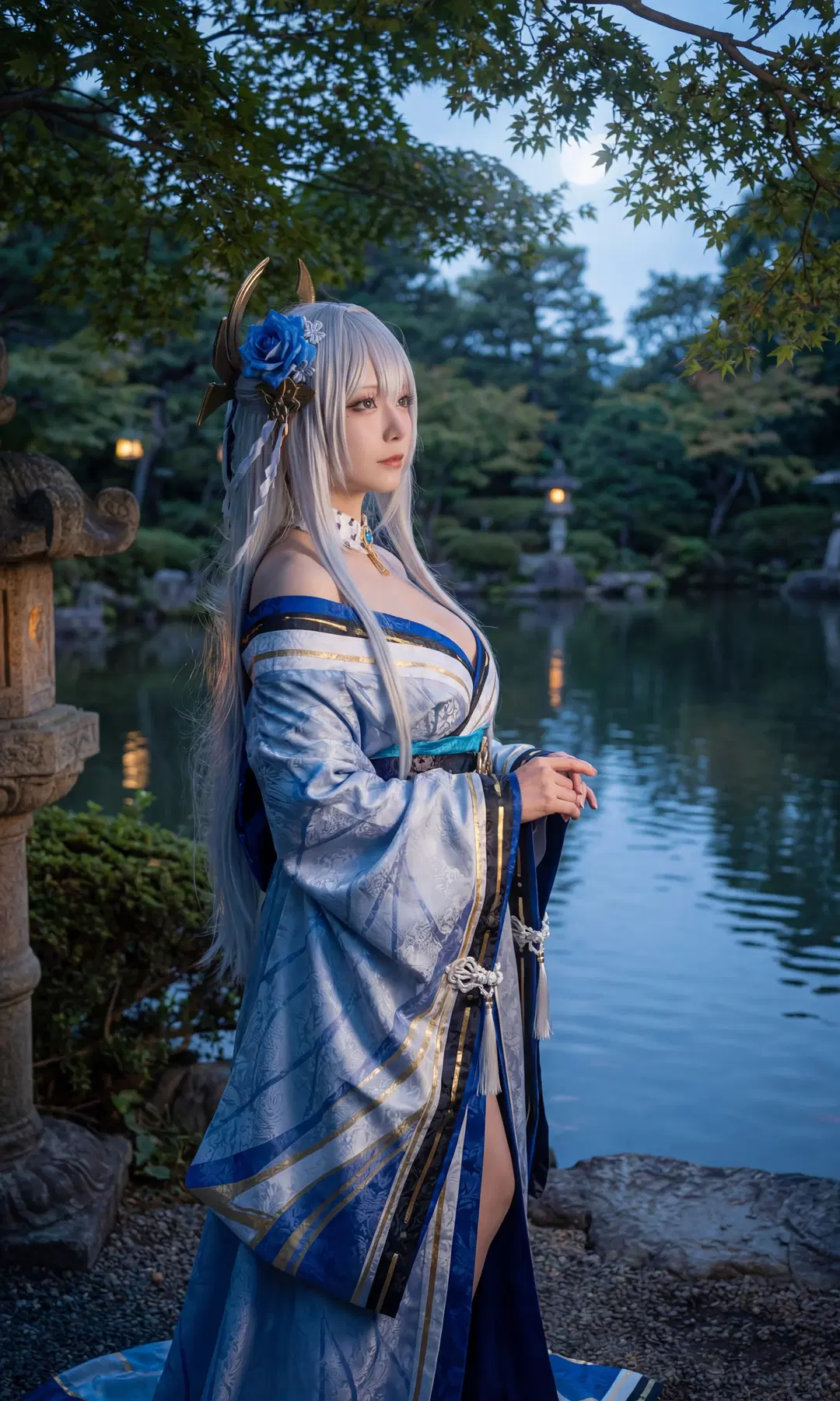 cosplay, 二次元攝影, 碧藍航線, 白絲, 布倫努斯cos