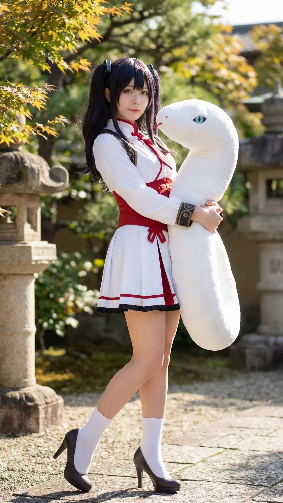 Azur Lane, Cosplay photography, Stockings, Taiyuan cosplay, White Snake props