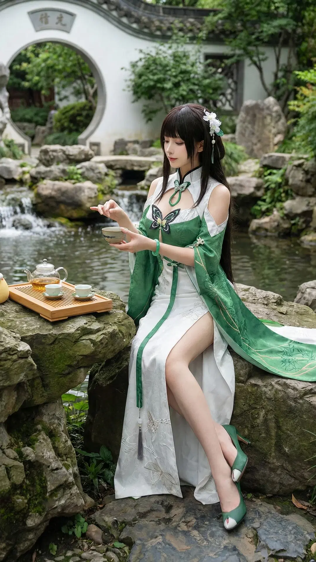 逸仙cos 碧蓝航线 古风园林里的国风少女 - 万艳同芳 - 第2张