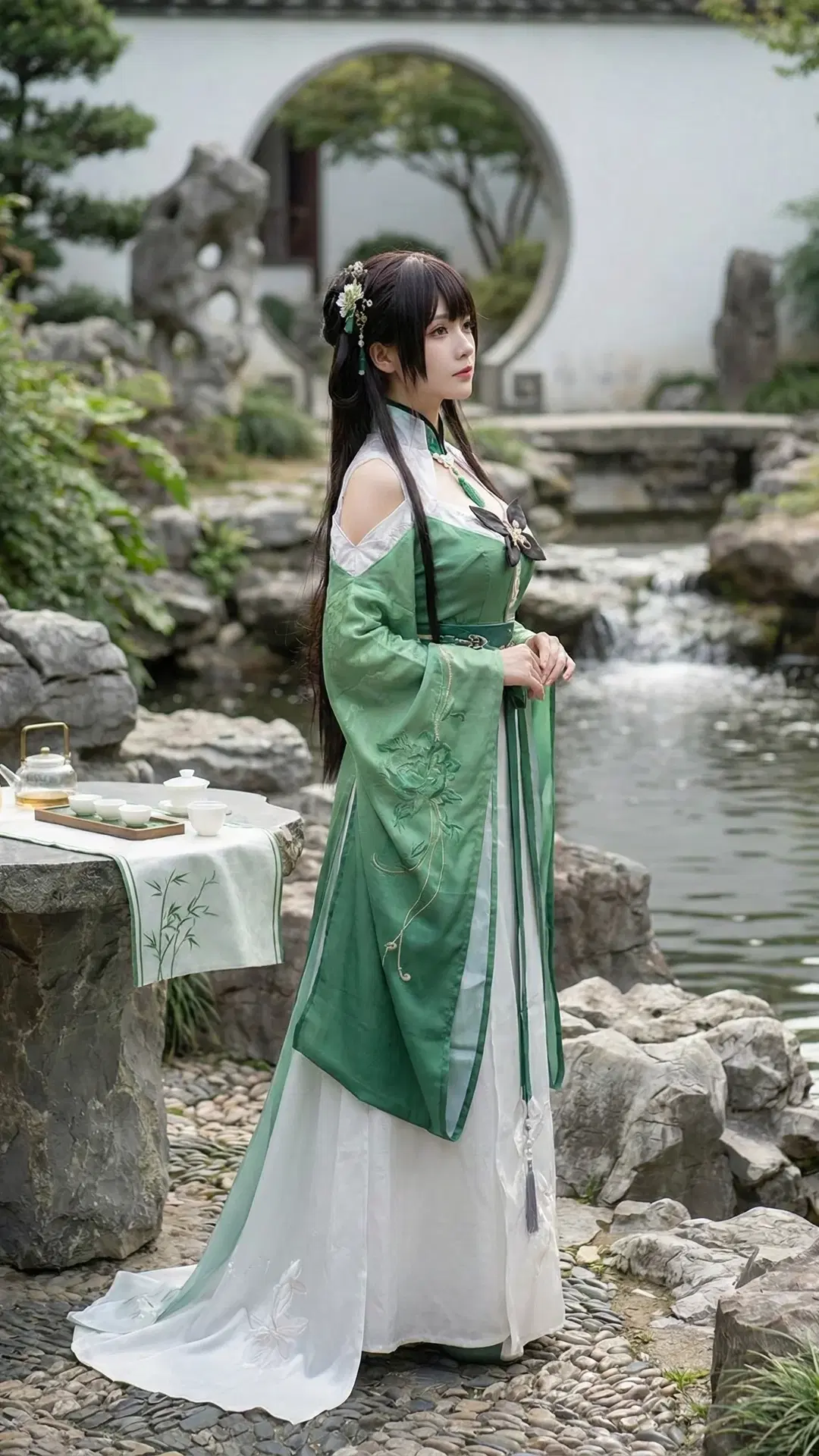 逸仙cos 碧蓝航线 古风园林里的国风少女 - 万艳同芳 - 第4张