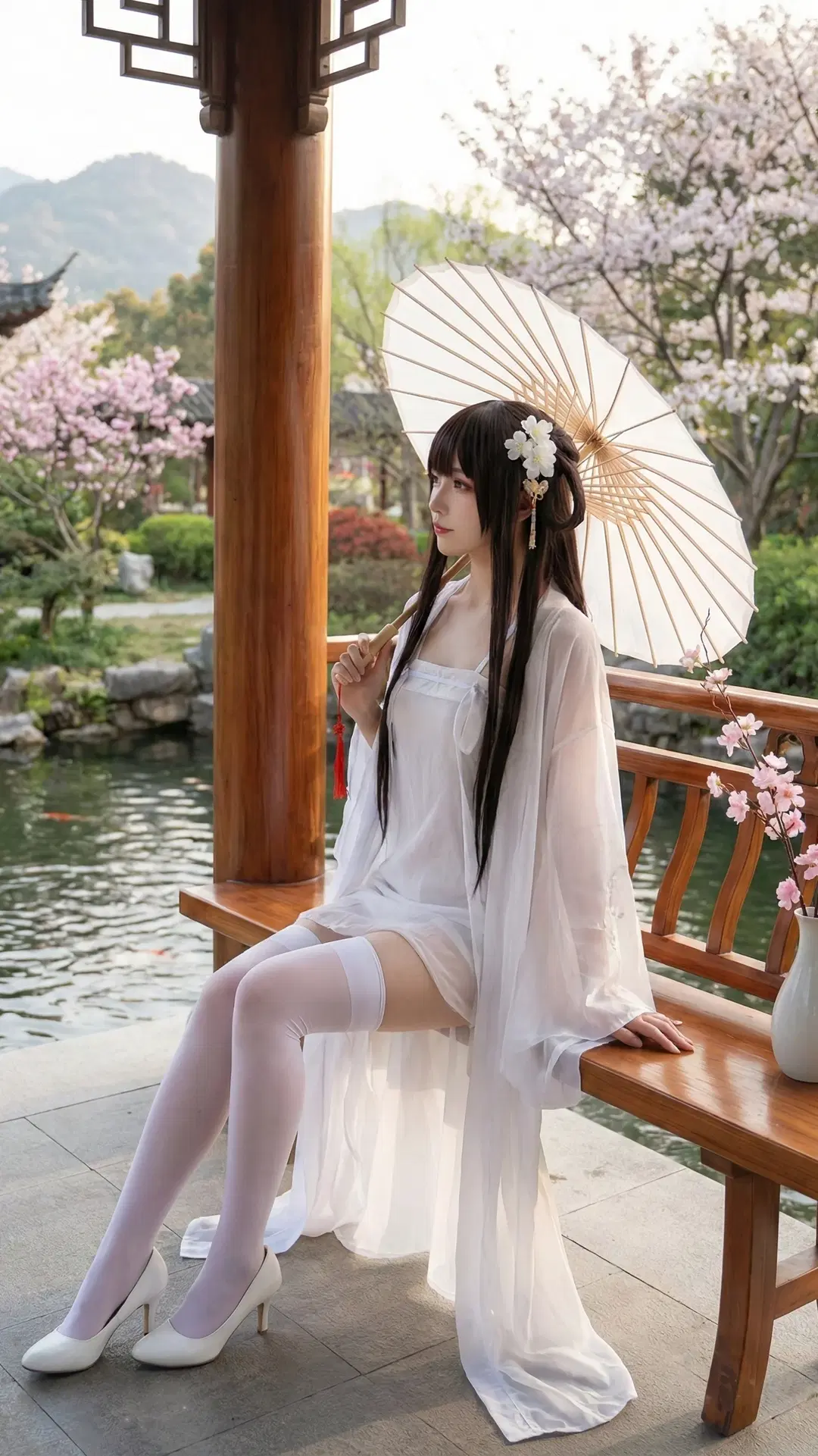 逸仙cos 碧蓝航线 古风园林里的国风少女 - 万艳同芳 - 第5张