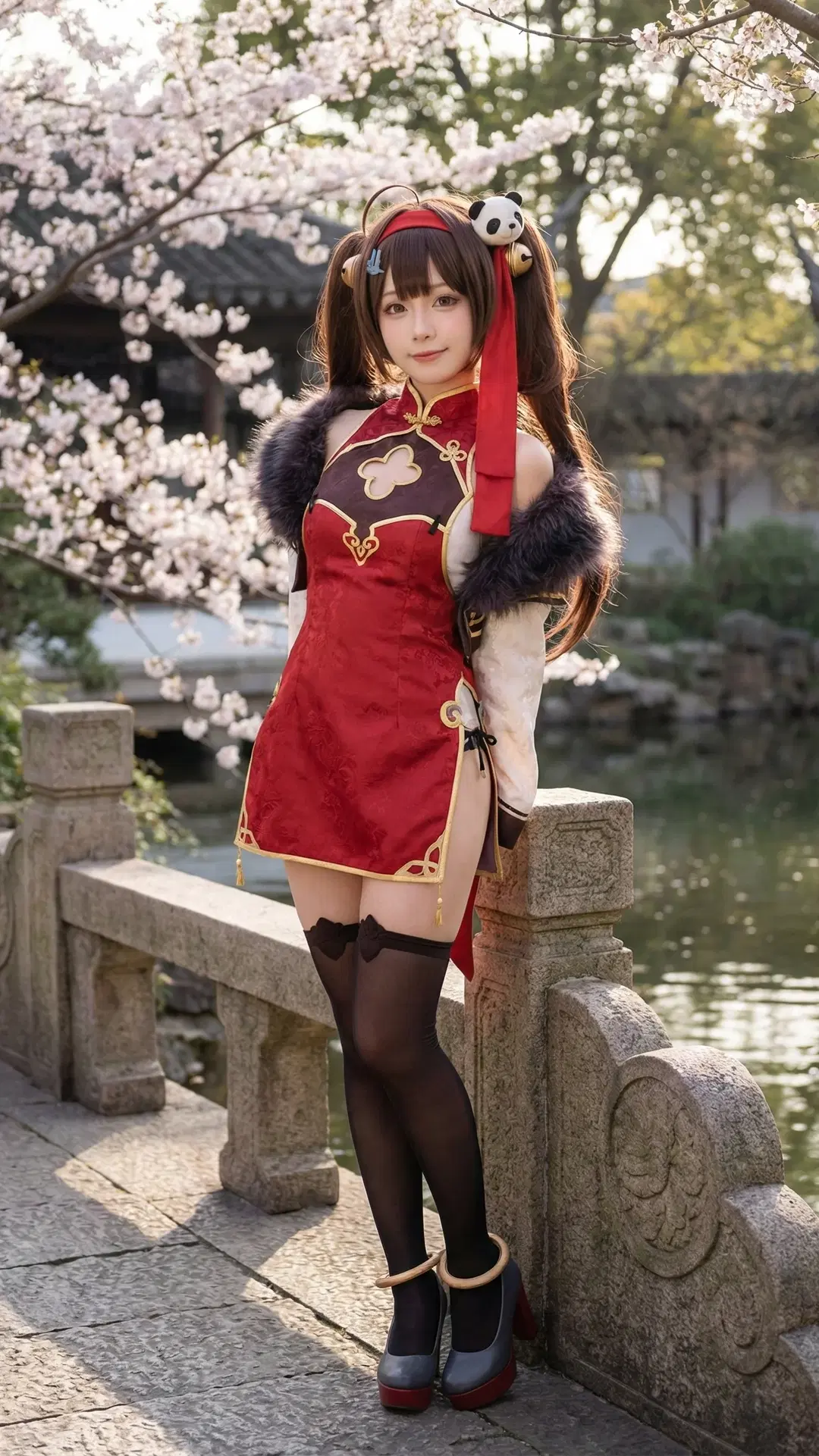 Azur Lane, Black stockings, Ping Hai cosplay