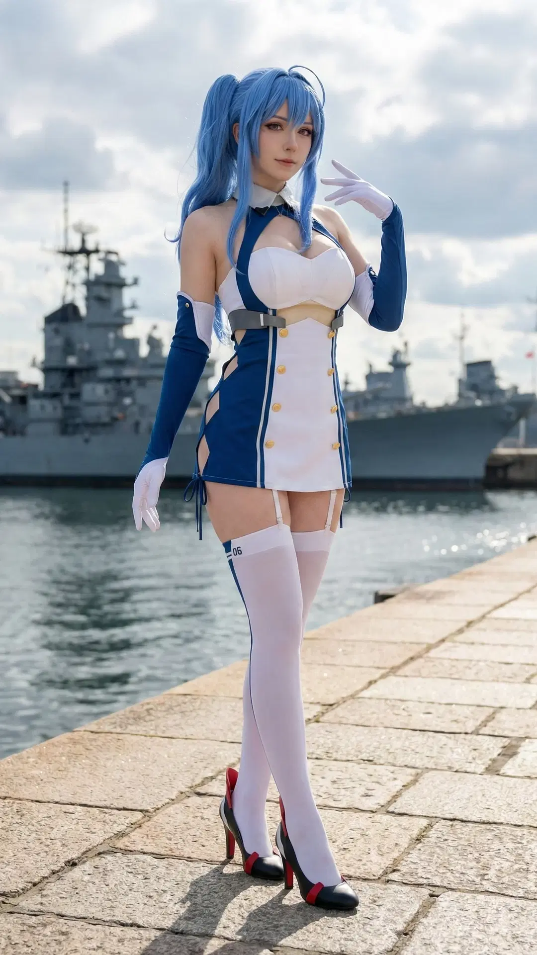 セントルイス コスプレ 制服白ストッキングと雪景色着物の共鳴 - 万艳同芳 - 6枚目
