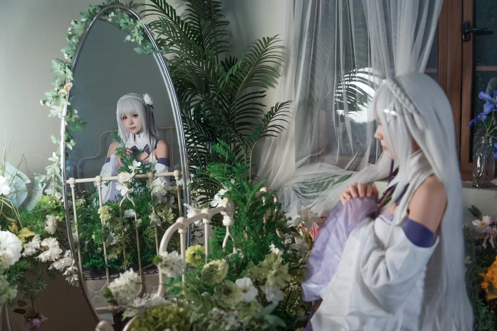 [Emilia cosplay] Sea of flowers photo shoot Diary from Re:Zero − Starting Life in Another World by 编号0827 - Image 7