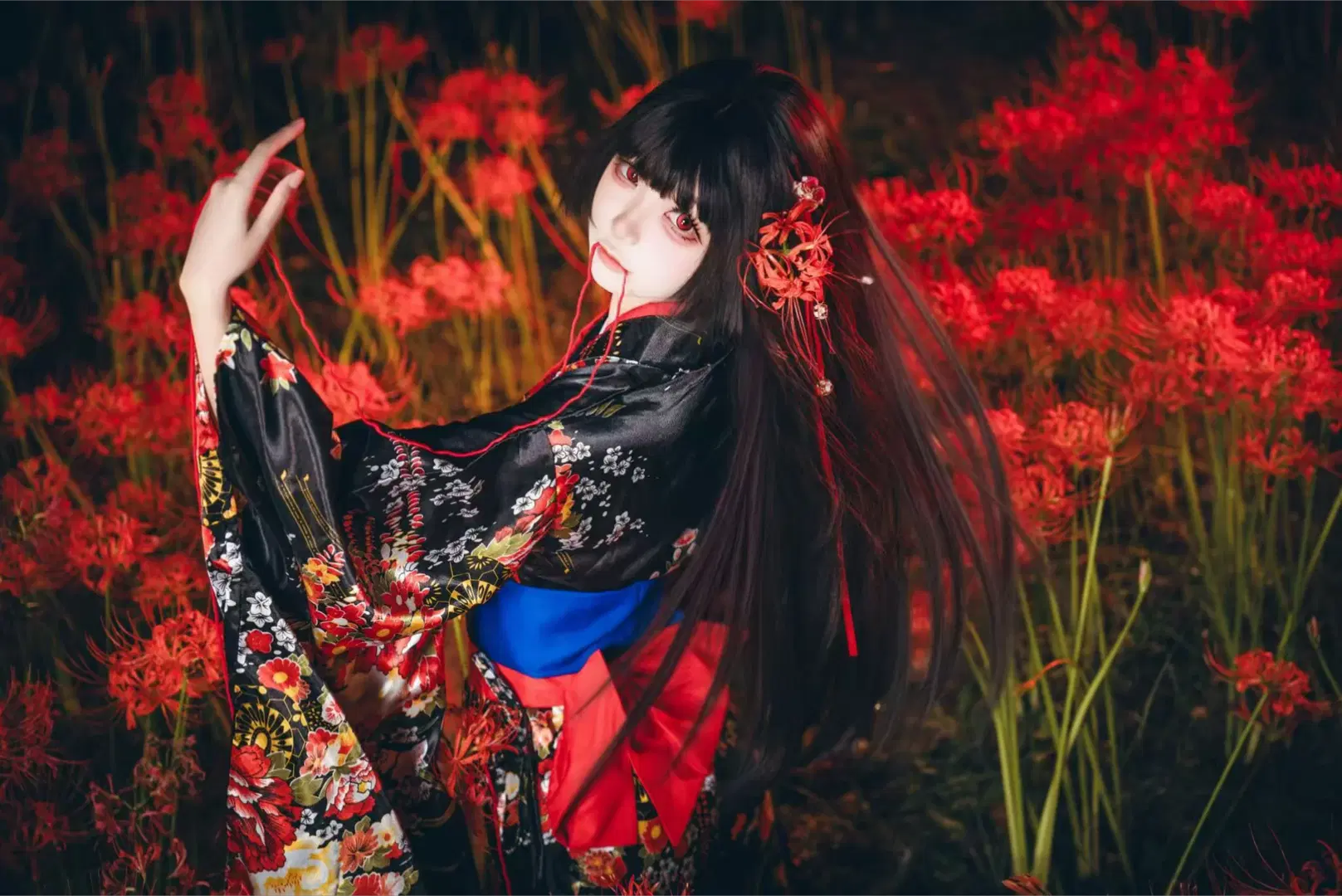 【閻魔愛cos】地獄少女彼岸花海中的回眸 - 阿森纳的小马丁 - 第2張