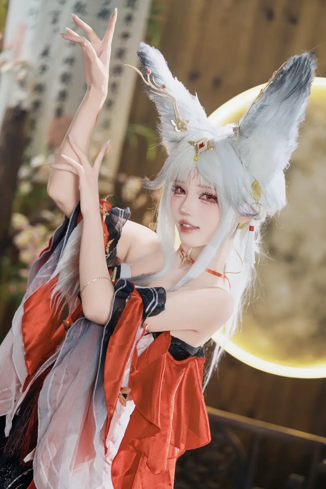[Hsin cosplay] Wuthering Waves Fox-Themed Phantasm Woven in Red, White, and Black by 茶包 - Image 10
