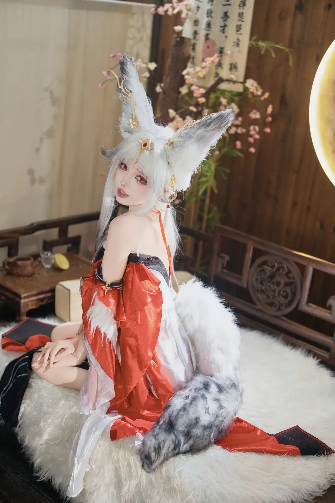 [Hsin cosplay] Wuthering Waves Fox-Themed Phantasm Woven in Red, White, and Black by 茶包 - Image 5