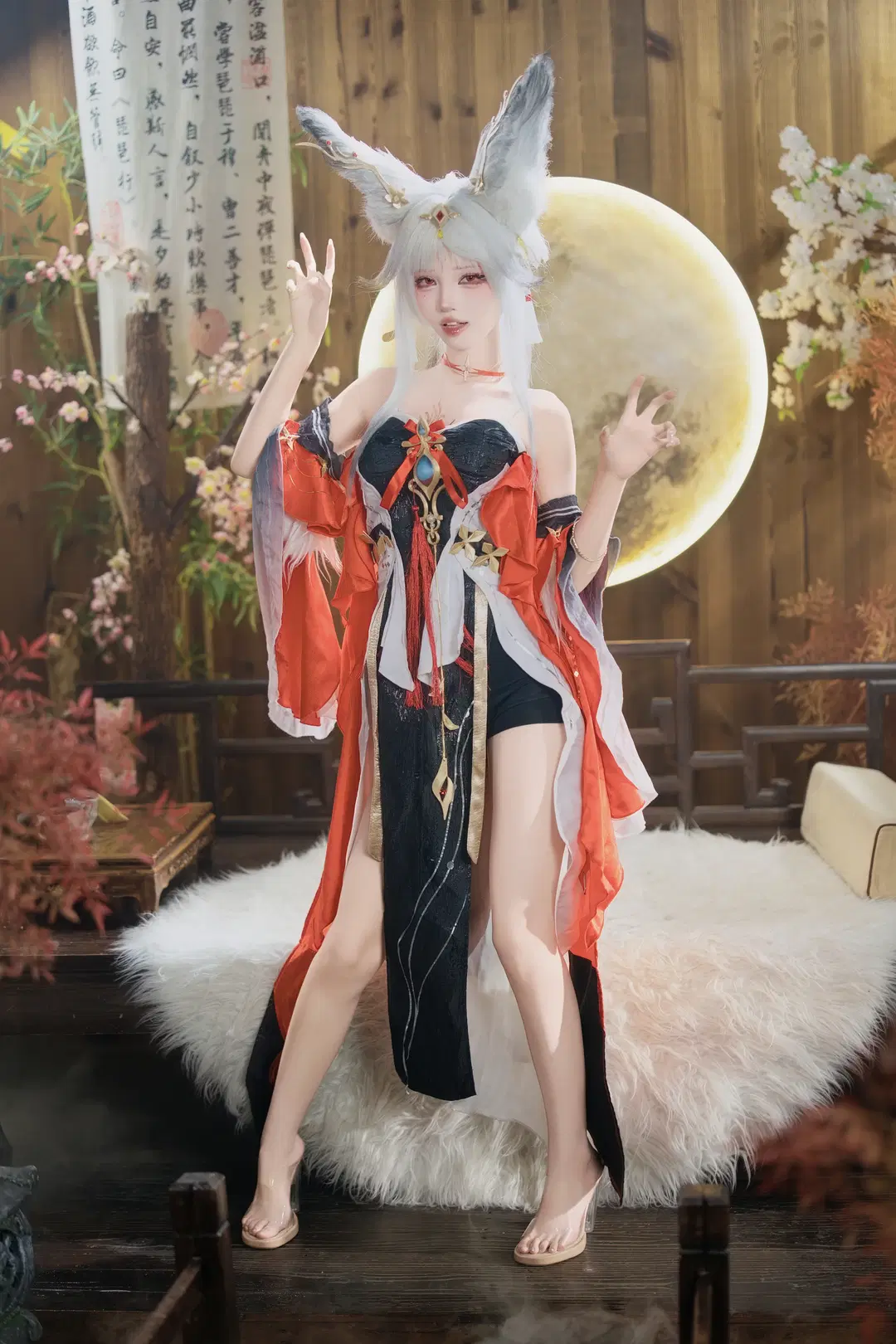 [Hsin cosplay] Wuthering Waves Fox-Themed Phantasm Woven in Red, White, and Black by 茶包 - Image 6