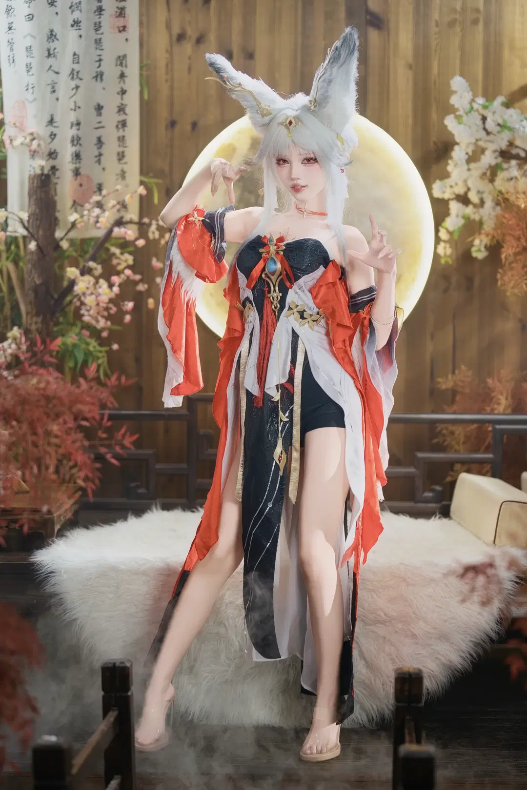 [Hsin cosplay] Wuthering Waves Fox-Themed Phantasm Woven in Red, White, and Black by 茶包 - Image 7