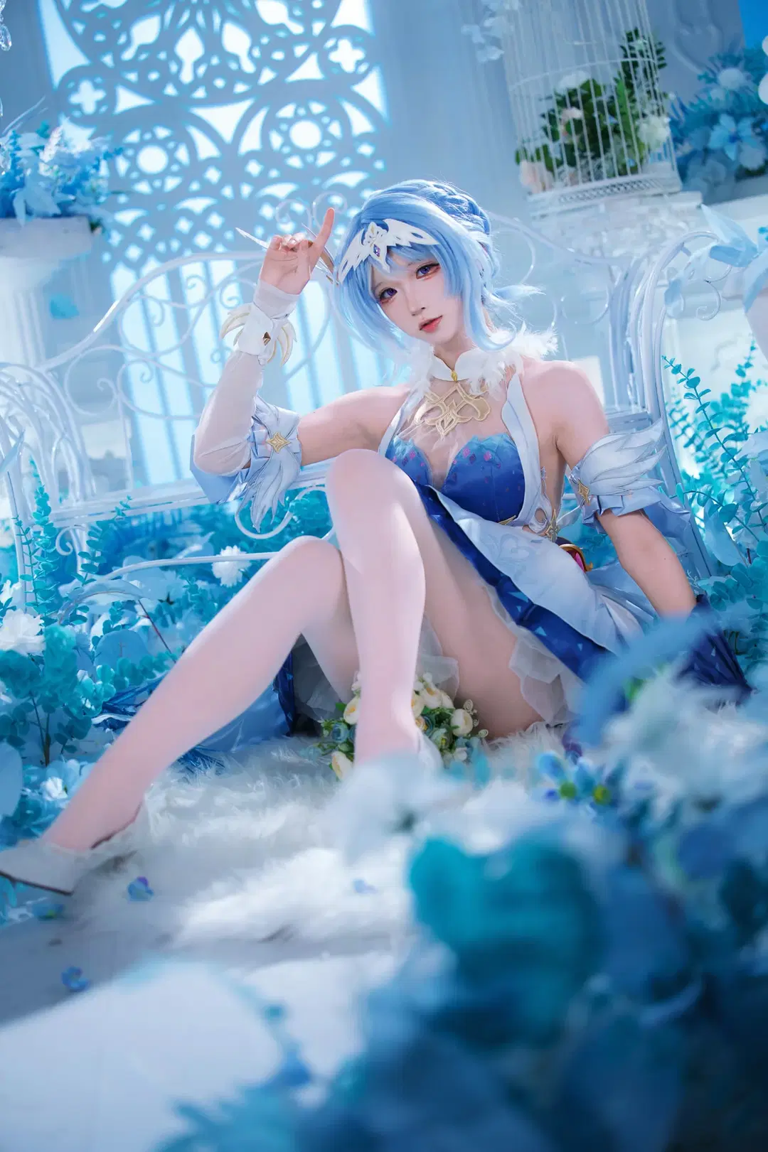 原神, 二次元cosplay, 甜妹, 丝袜, 奥黛塔cos