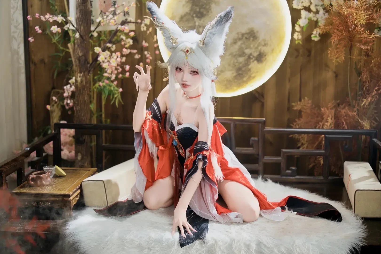 鸣潮, cosplay, 甜妹, 狐耳, 心cos