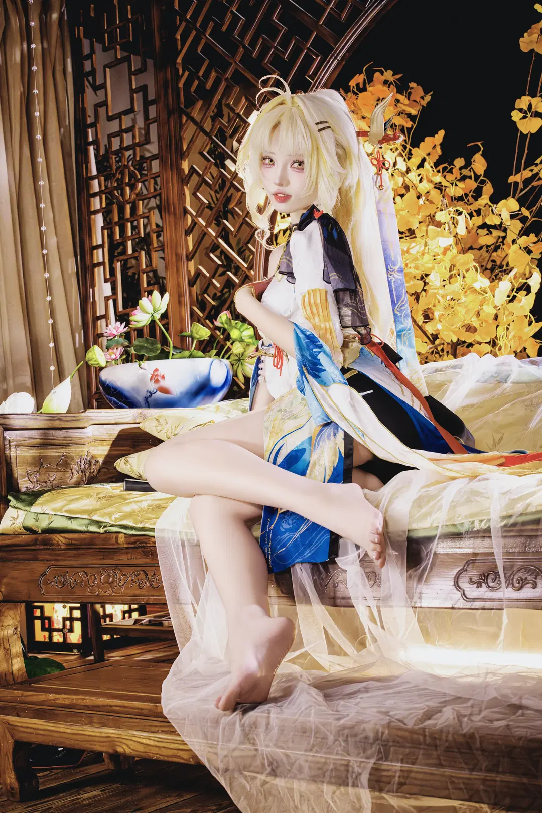 【穂穂コスプレ】『鳴潮』中国風コスプレの装いと団扇が魅せる抜群の一体感 - 茶包 - 3枚目