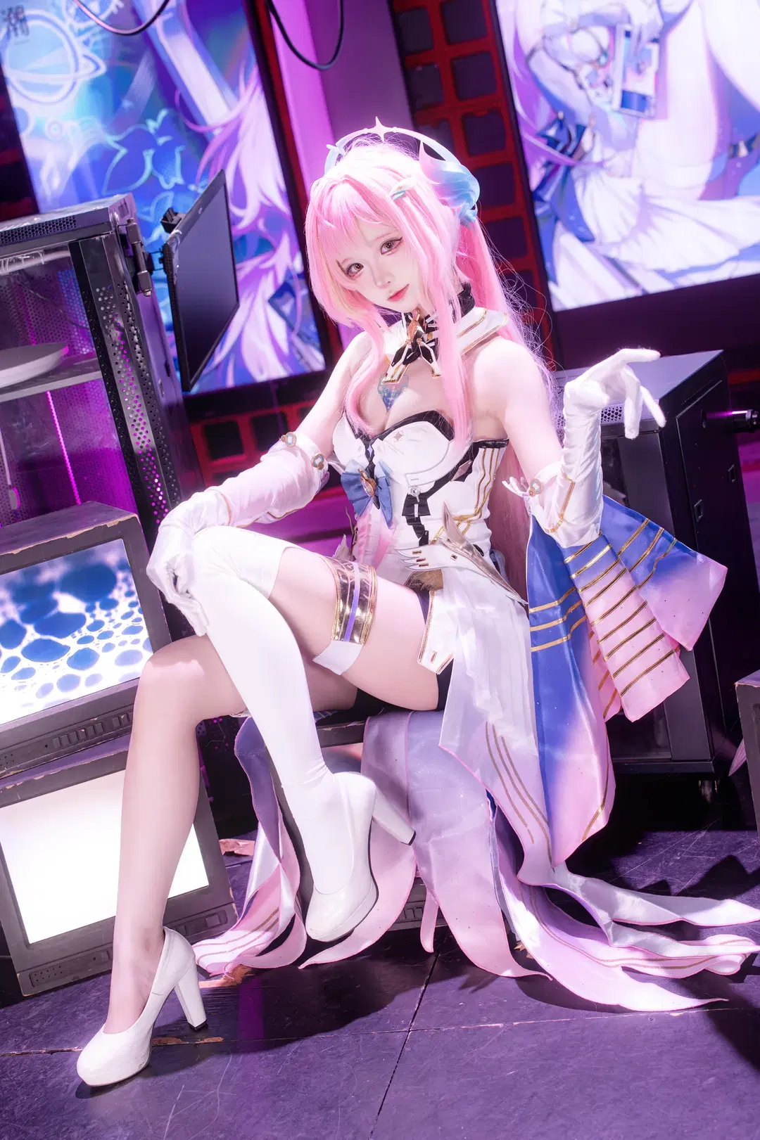 鸣潮, 二次元, cosplay, 爱弥斯cos, 白丝