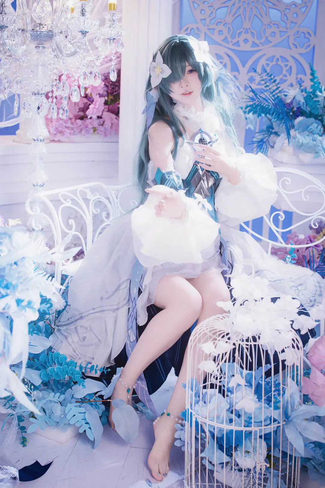 [Vodyanitsa cos] Genshin Impact Dreamy Flower Field: An Ethereal Freeze-Frame by 茶包 - Image 5