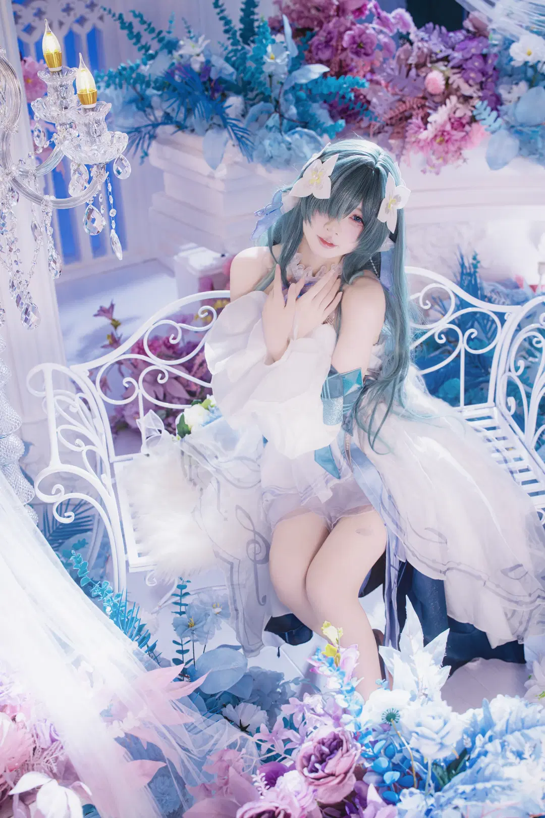 [Vodyanitsa cos] Genshin Impact Dreamy Flower Field: An Ethereal Freeze-Frame by 茶包 - Image 6