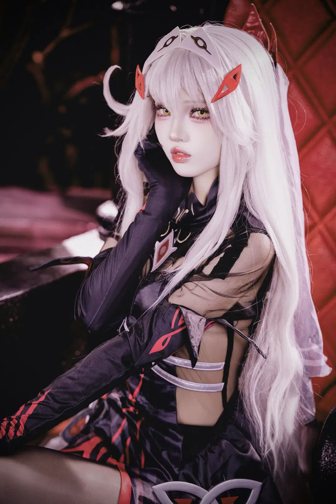 【若娜瓦cos】原神 红黑哥特风的暗夜女王 - 咩噗茶 - 第4张