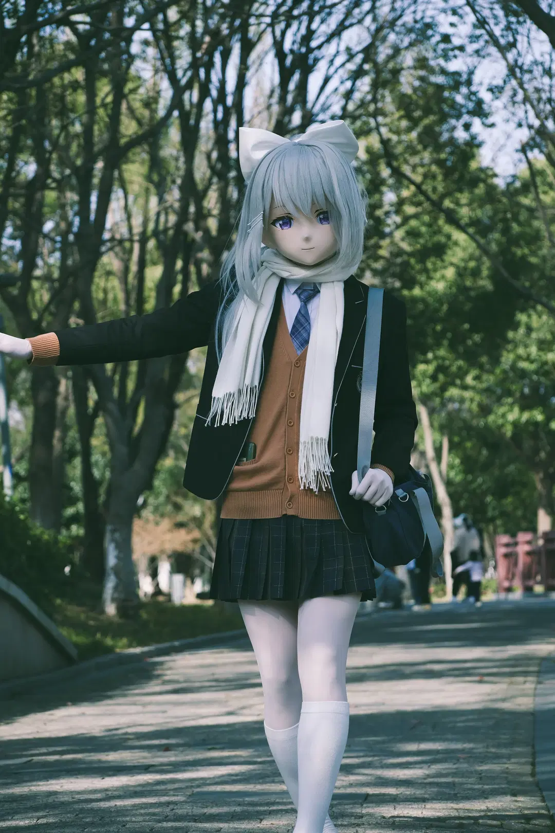 白丝, jk制服, kigurumi, 樋口枫cos, 苏州白鹭园