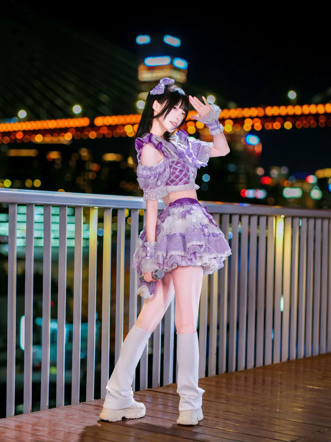 夜空中最閃亮的星，紫白打歌服夜景寫真 - Ethenyl - 第8張