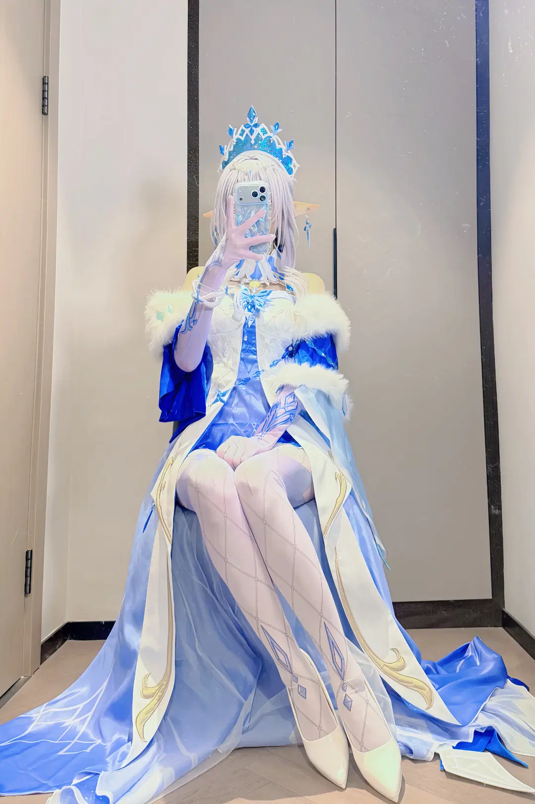 Genshin Impact, Anime convention cosplay, Stockings cosplay, Snezhnaya, Tsaritsa cosplay