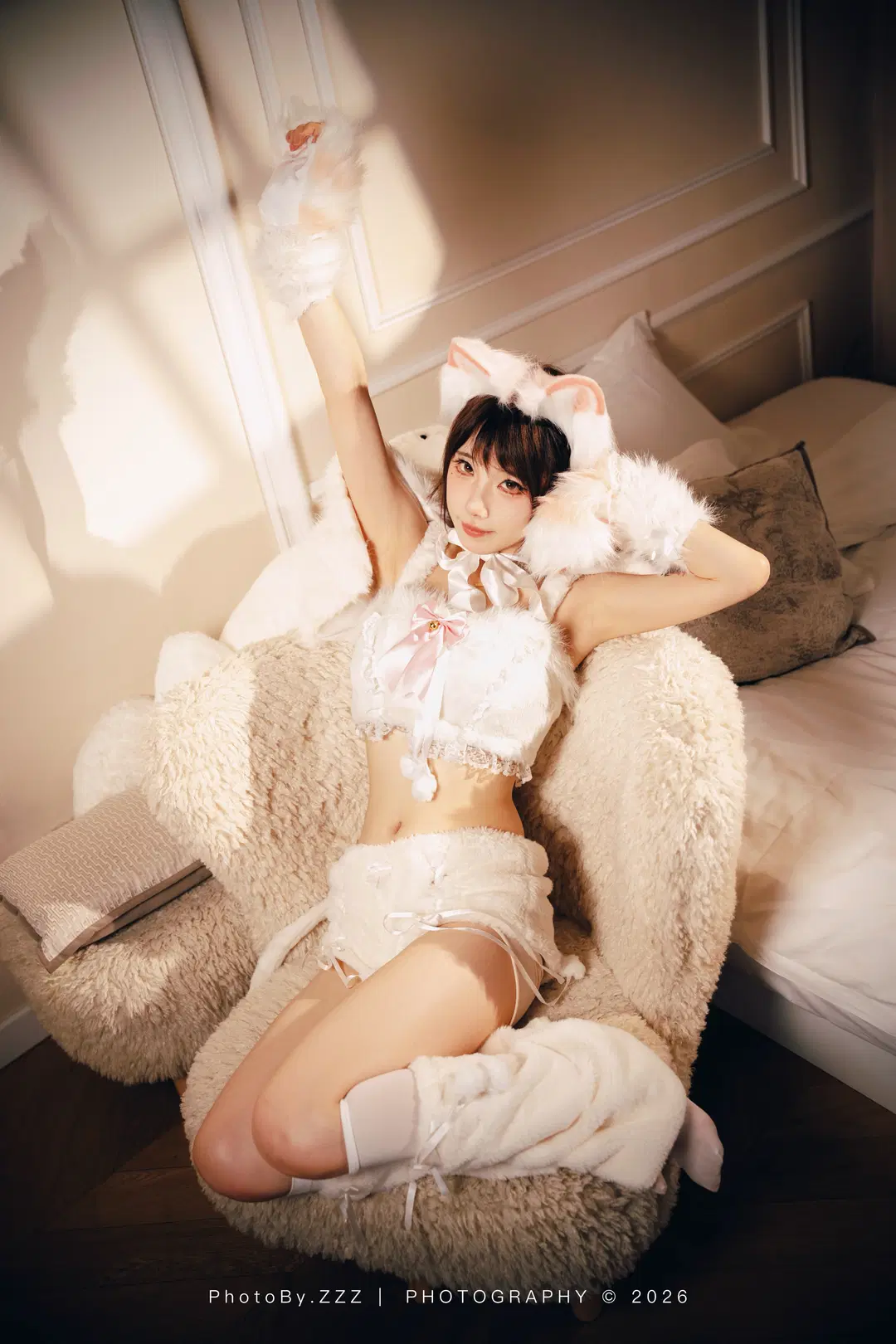 猫系コスプレのファーコーデ 可愛い写真：カラフルな毛糸で心を繕う - 晴修勾 - 2枚目