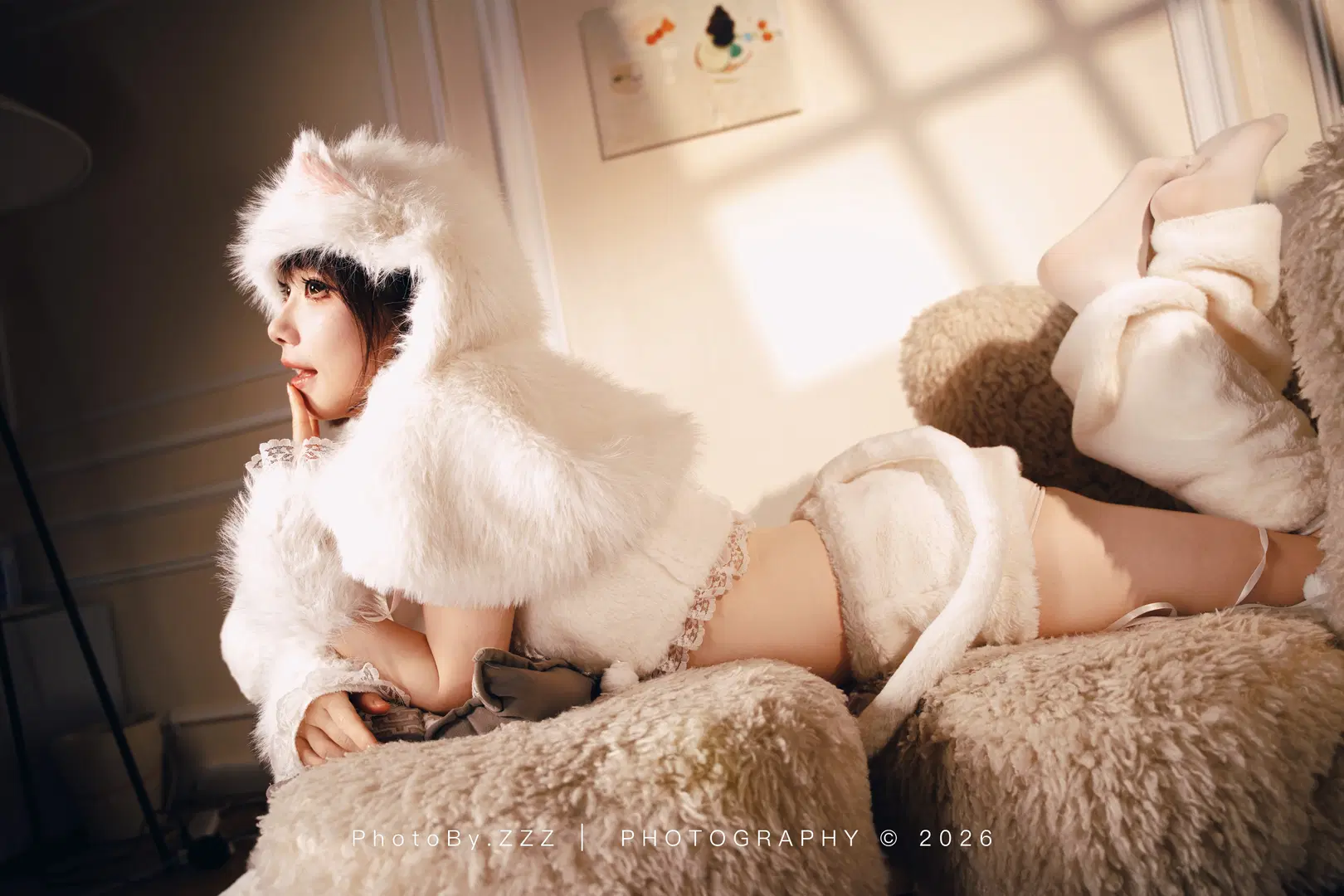 猫系コスプレのファーコーデ 可愛い写真：カラフルな毛糸で心を繕う - 晴修勾 - 3枚目