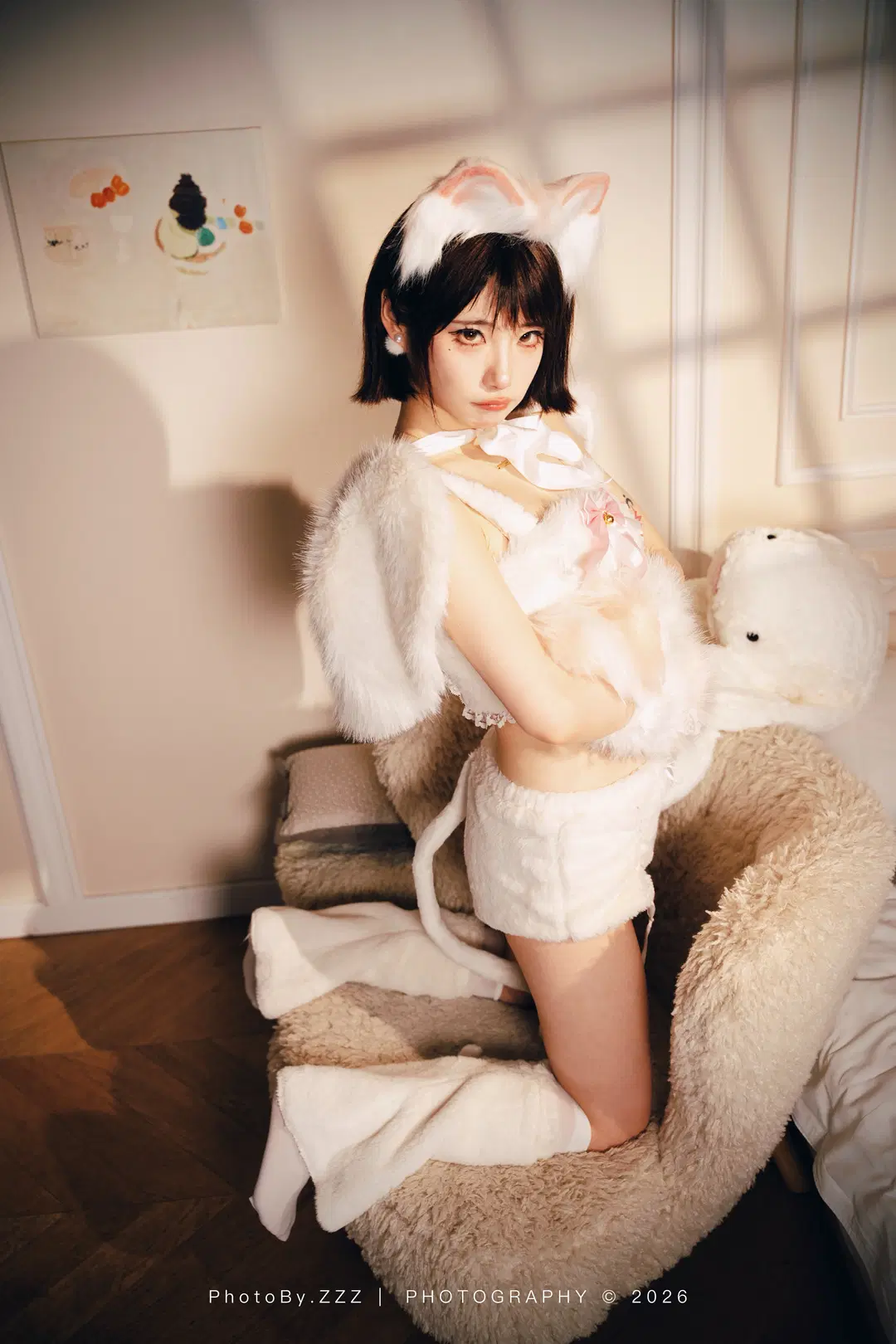 猫系コスプレのファーコーデ 可愛い写真：カラフルな毛糸で心を繕う - 晴修勾 - 4枚目