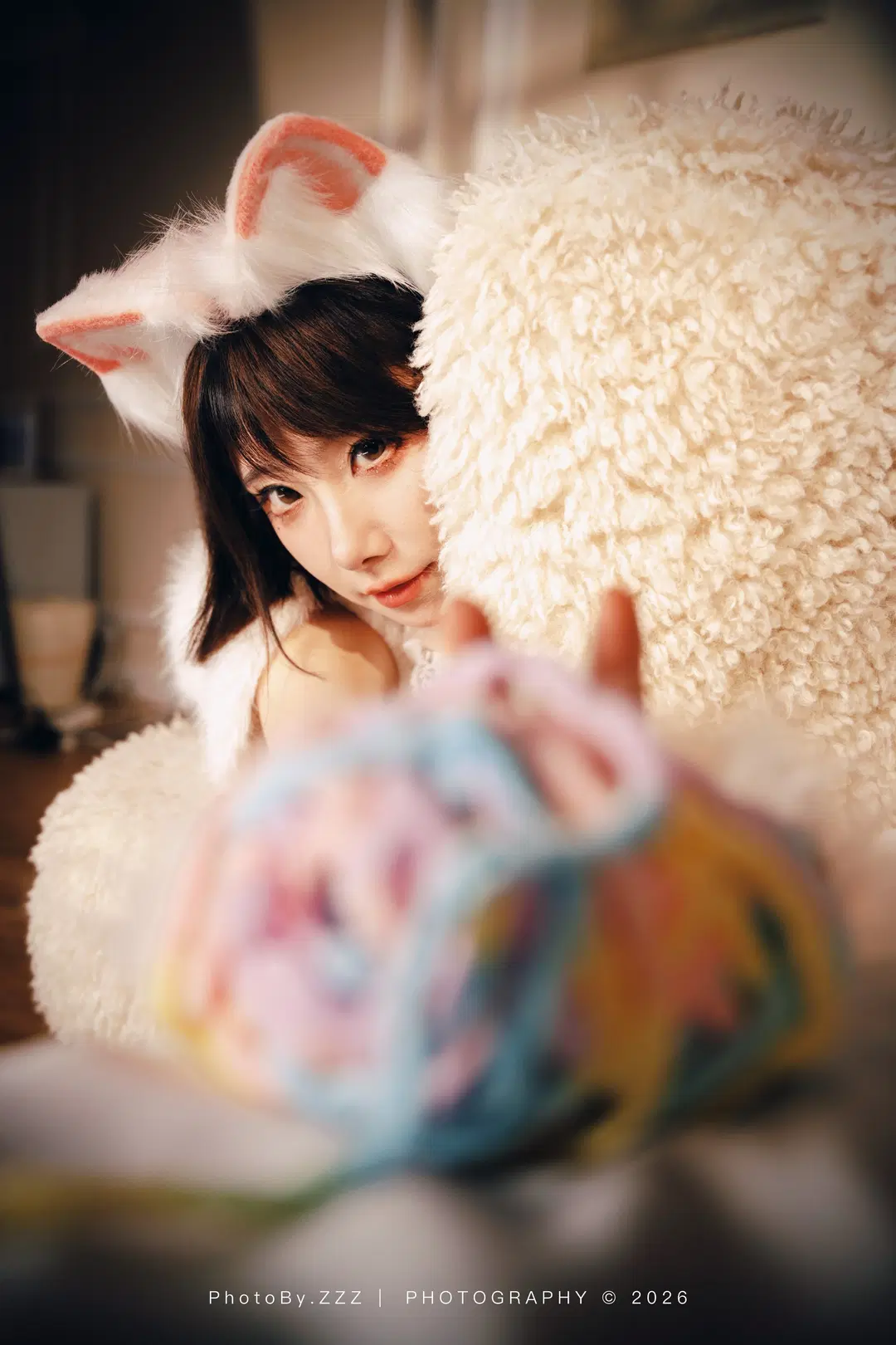 猫系コスプレのファーコーデ 可愛い写真：カラフルな毛糸で心を繕う - 晴修勾 - 5枚目