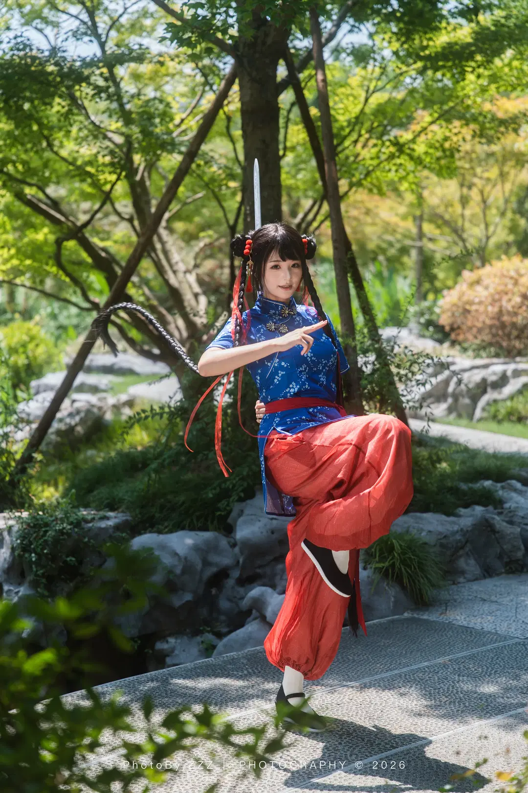 Chinese Girl Traditional Chinese Style Martial Arts Portrait: I Definitely Didn't Slack Off on This Stance by 晴修勾 - Image 3